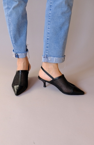 Valeri Beyaz Topuklu Ayakkabı zn302003-02 Siyah