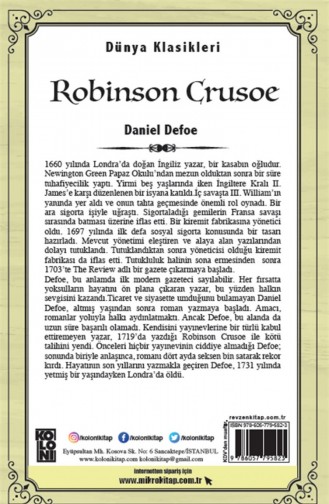 Robinson Crusoe Daniel Defoe 9786057795823