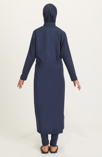 Dunkelblau Hijab Badeanzug 21500-02