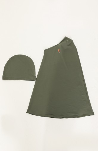 Khaki Hijab Badeanzug 21624-01