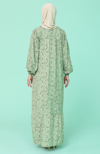Green Almond Hijab Dress 21Y8361-01