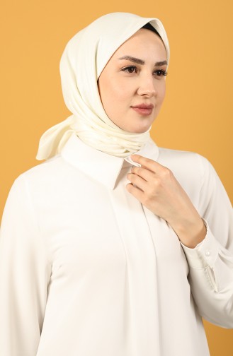 Platin Cotton Eşarp 15215-15 Krem