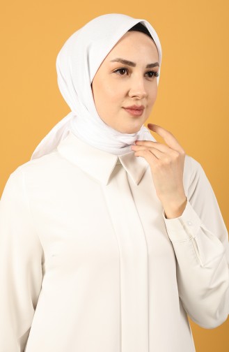 Platin Cotton Eşarp 15215-30 Beyaz