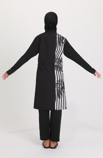 Maillot de Bain Hijab Noir 21404-01