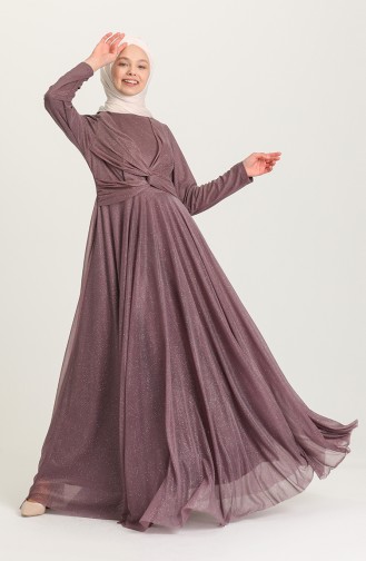 Lila Hijab-Abendkleider 5397-04