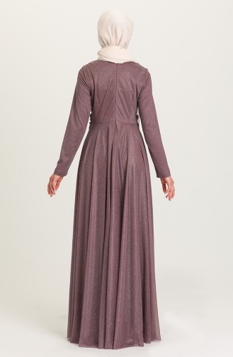 Violet Hijab Evening Dress 5397-04