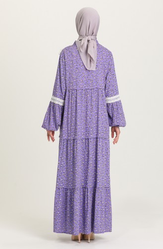 Lila Hijab Kleider 5223A-01
