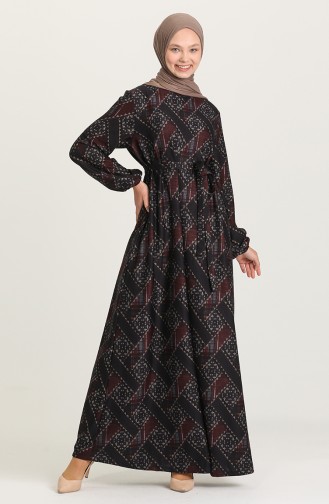 Robe Hijab Bordeaux 2201-01