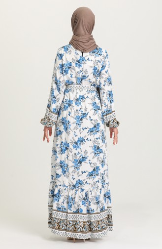 Indigo Hijab Dress 2167-03