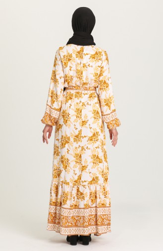 Mustard Hijab Dress 2167-04