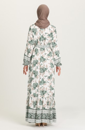 Green Almond Hijab Dress 2167-05
