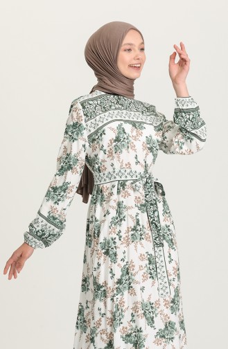 Robe Hijab Vert noisette 2167-05
