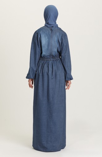 Navy Blue Hijab Dress 21Y1923-02