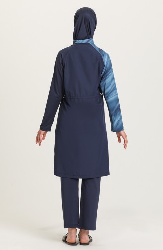 Navy Blue Swimsuit Hijab 21405-01