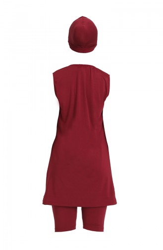 Claret Red Modest Swimwear 21800-04