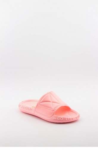 Pink Summer Slippers 3694.MM FLORASAN PEMBE