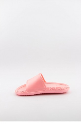 Pink Summer Slippers 3694.MM FLORASAN PEMBE