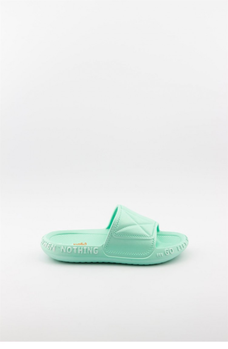slippers mint green