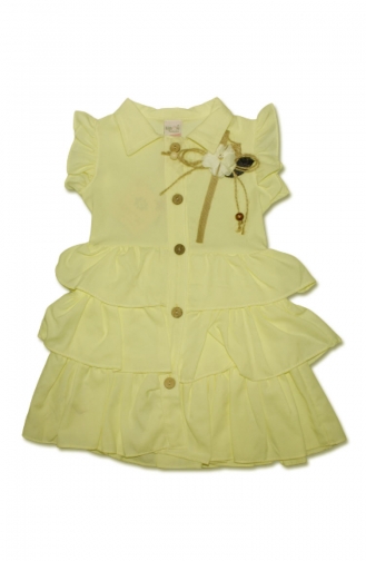 Yellow Children`s Dress 5045-05