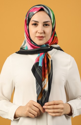 Aker S Twill Eşarp 7919-797-921 Koyu Lacivert Hardal