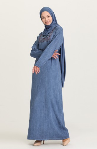 Indigo Hijab Dress 5757-01