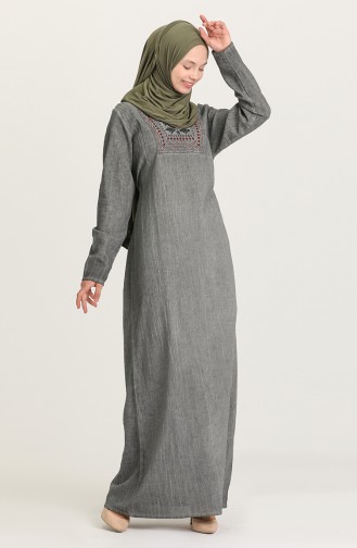 Gray İslamitische Jurk 5757-03