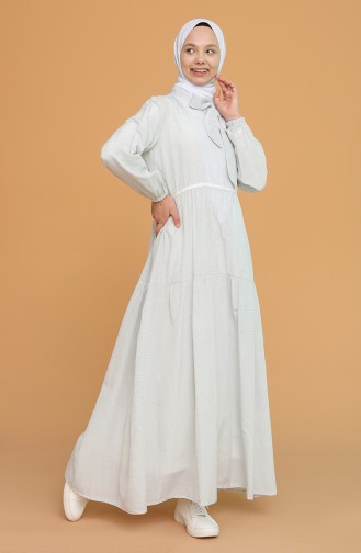 فستان مطوي 1603-06 رمادي  1603-06