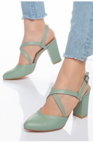 Chaussures a Talons Vert Clair 14-01