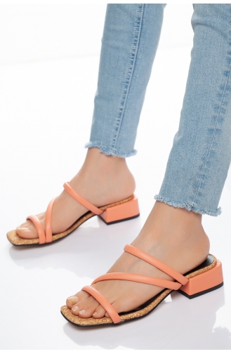 Pinkish Orange Summer slippers 0072-01