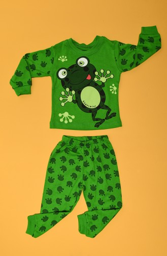 Green Baby and Children`s Pajama Set 80911-01