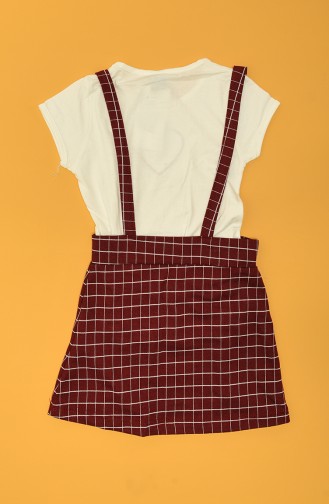 Claret Red Children`s Dress 75446-03