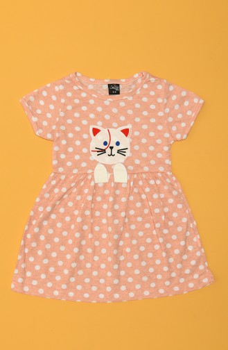 Salmon Children`s Dress 75862-04