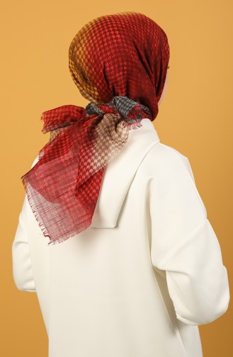Coral Red Scarf 11534-07