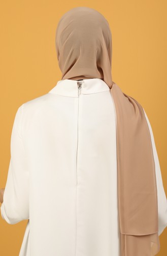 Düz Krep Şal 1010-04 Koyu Bej