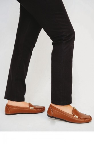 Tan Women`s Flats 015