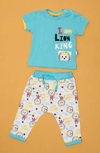 Miniword 14963 Erkek Aslan Kral Pijama Takım C80666-02 Mavi