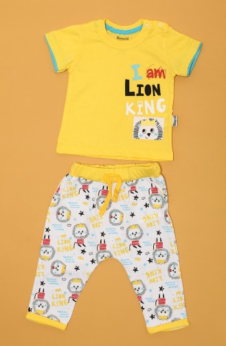 Ensemble de Pyjamas Bébé et Enfant Jaune 80666-03