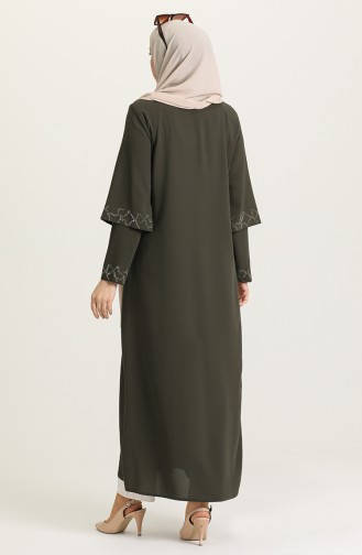 Khaki Abaya 9002-04