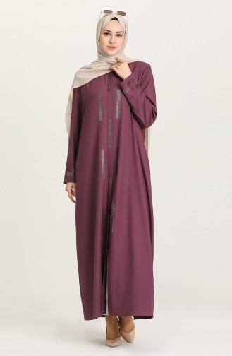 Dark Dusty Rose Abaya 8230-03