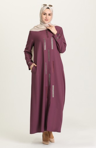 Dark Dusty Rose Abaya 8230-03