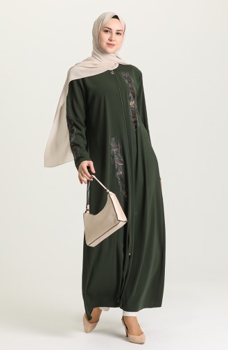 Khaki Abayas 1581-01