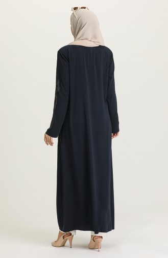 Navy Blue Abaya 1581-03