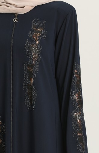 Navy Blue Abaya 1581-03