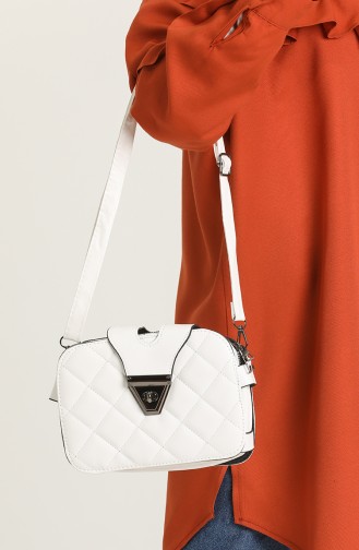 White Shoulder Bag 0025-02