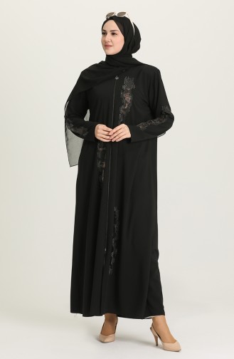 Black Abaya 1581-04