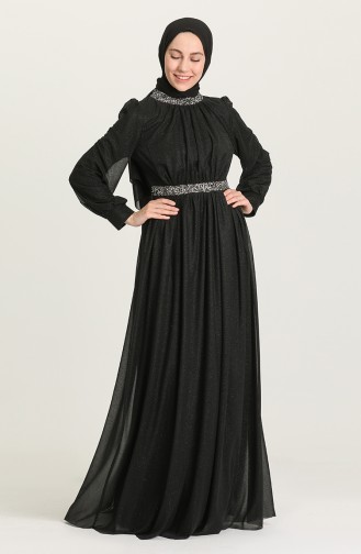 Black İslamitische Avondjurk 4871-02