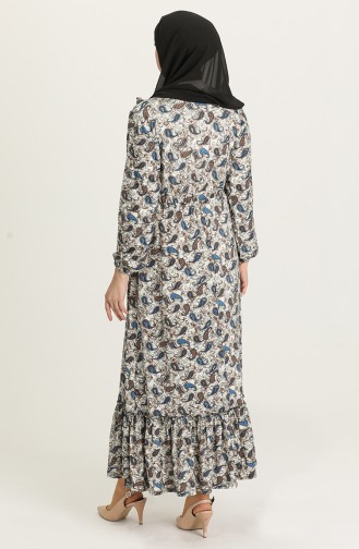 Indigo Hijab Dress 4576A-03