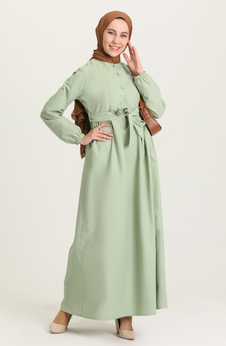 Mint Green Hijab Dress 6890-06