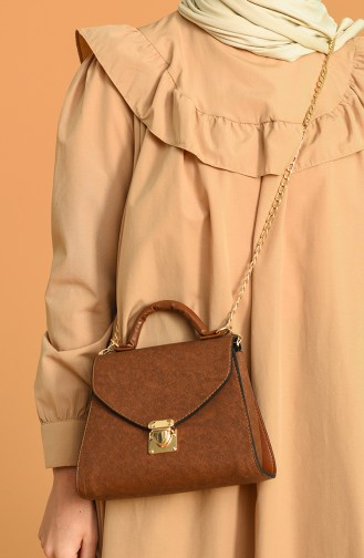 Tobacco Brown Shoulder Bag 0027-03