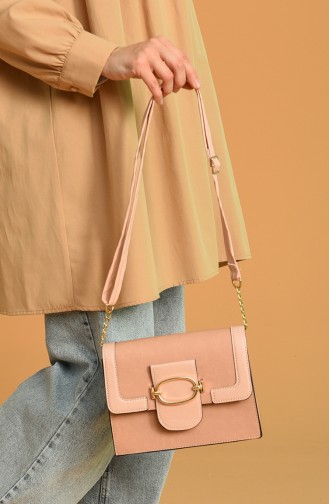 Pulverpink Schultertasche 0034-12